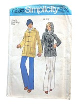 Simplicity Sewing Pattern Coat Jacket Hooded Misses Size 10 PARTIAL CUT - £7.16 GBP