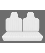Fits 1972 Plymouth Scamp front seat covers top split and solid bottom white - $140.71 CAD