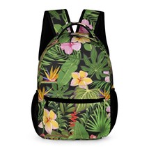 Mondxflaur Hibiscus Jungle Backpacks for School Kids Teen Lightweight 16.2inch - £27.96 GBP