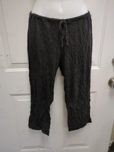 DKNY Women&#39;s Capri Drawstring Pull-black Pants Size M - £6.96 GBP