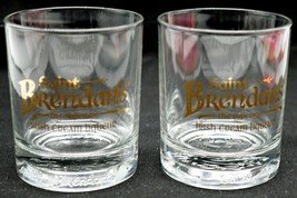 Set of 2 Saint Brendan&#39;s Irish Cream Liqueur Whiskey Glass Barware Glasses - £10.38 GBP