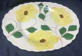 Blue Ridge Southern Pottery Ridge Daisy Serving Platter Yellow Brown Flowers - £14.09 GBP