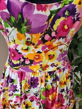 Breakin Loose Womens Floral Polyester Scoop Neck Sleeveless Knee Length Dress 16 - £22.33 GBP