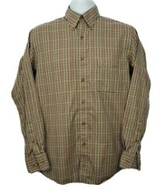Allen Edmonds Long Sleeve Button Down Multicolored Check Plaid Shirt Size M - £24.81 GBP