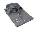 Men&#39;s Shirt Hankie CASILA Turkey Cotton Blend 501500-03 Black White Houn... - $39.99