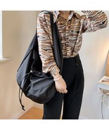 Casual Nylon Shoulder Bag Female Large Capacity Crossbody Bag Black Soli... - £27.83 GBP