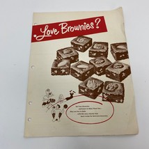 1952 Baker s Chocolate Love Brownies? Recipe Booklet Binder Holes Genera... - £7.37 GBP