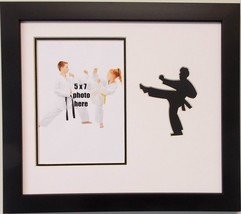Wall Hanging Martial Arts Karate 9x11 Photo Frame Holds 5x7 Photo Black Frame - £25.91 GBP