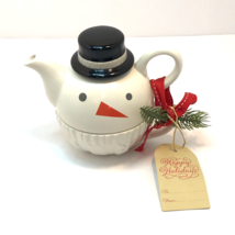 Hallmark Snowman Tea for One Teapot Cup Christmas Winter Wonderland Holiday - £11.68 GBP