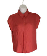 Vintage Jamie Sadock Coral, Shell Sleave,Full Snap Golf Top SZ S - $190.74 MXN