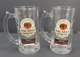 Set Of 2 Bacardi Oakheart Beer Glasses Mugs - $17.42