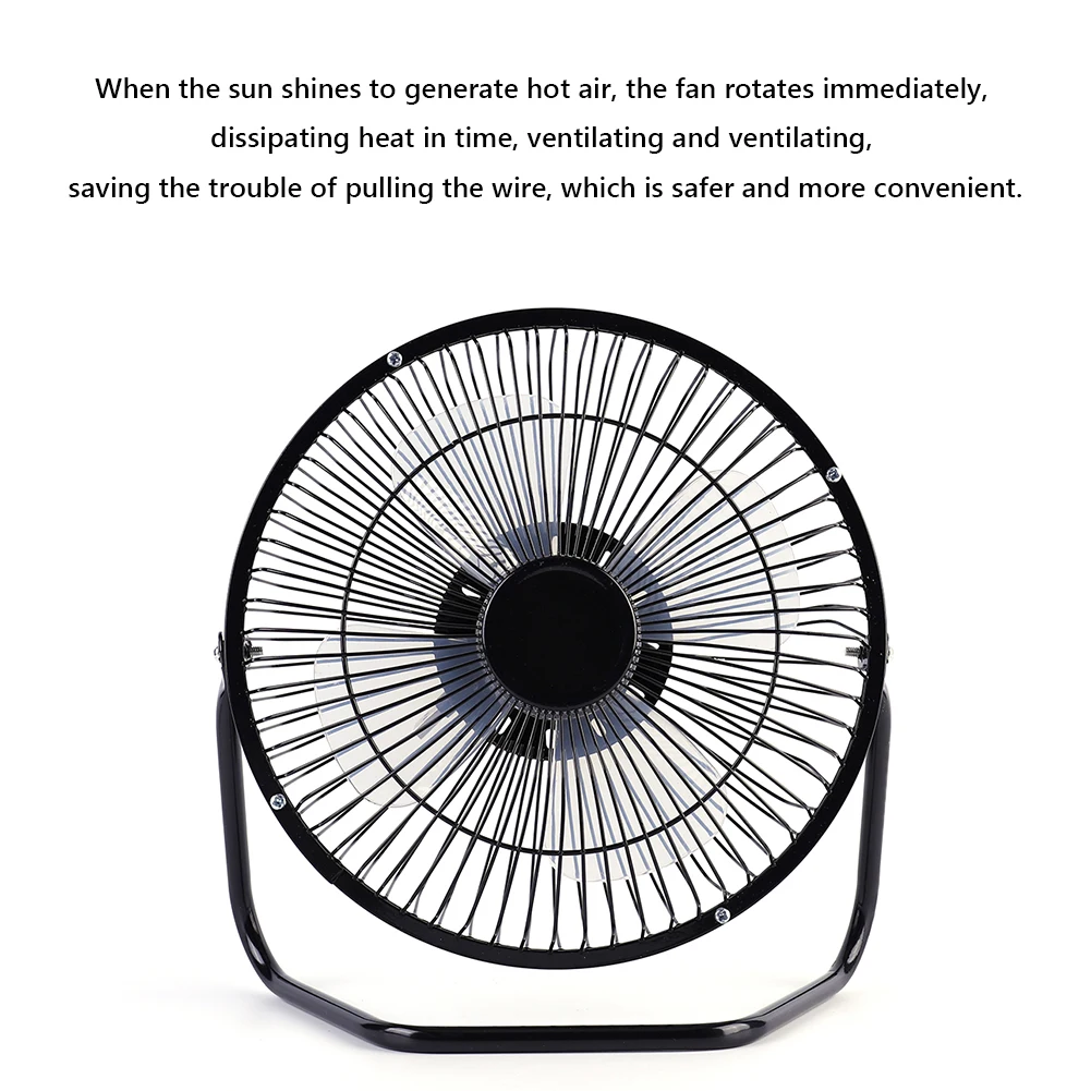 Cooling Portable Electric Fan USB Solar for Outdoor Portable Cooling 8 Inches Tr - £110.67 GBP
