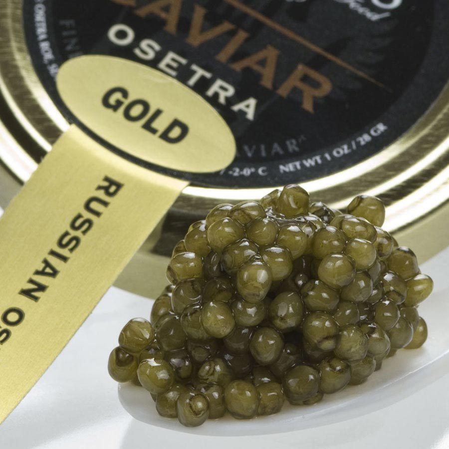 Osetra Golden Imperial Malossol Caviar -  Farm Raised - 5.5 oz, glass jar - $1,028.75