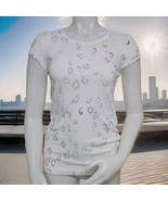 Dolce Gabbana Leopard T Shirt Womens Small Distressed White Stretch Cott... - €36,82 EUR