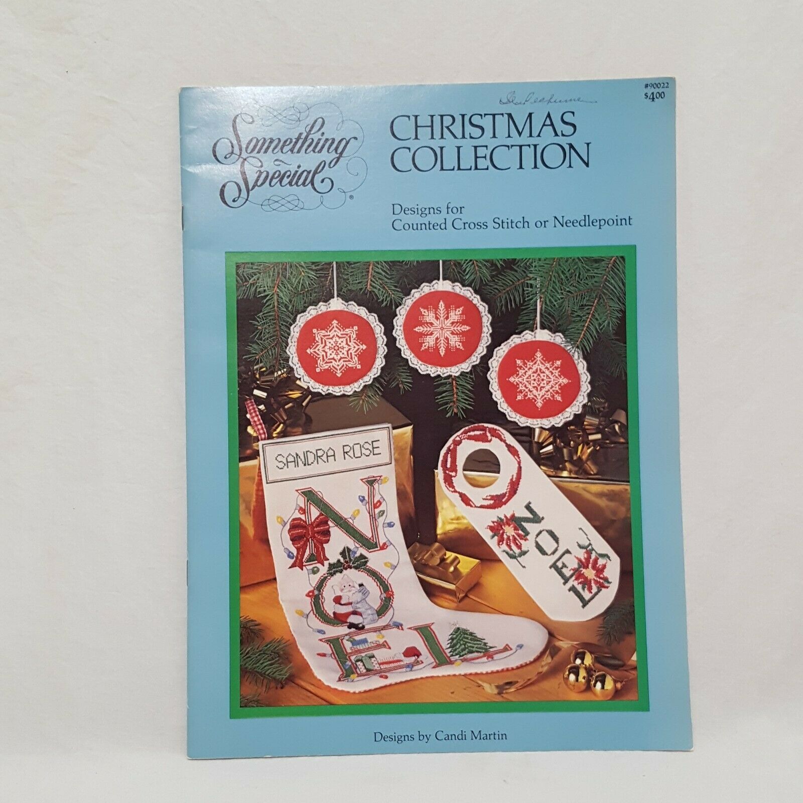 Christmas Collection Cross Stitch Pattern Leaflet 90022 Something Special 1985 - $16.99