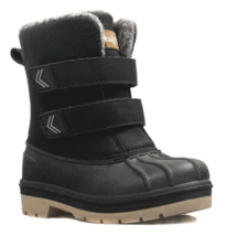 Cat &amp; Jack Toddler Boys Black King Faux Leather Fur Winter Boots -10F 7 ... - $17.99