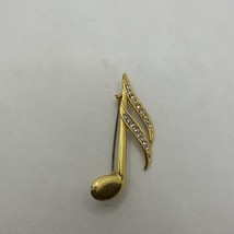 Gold Plated Orchestra Musical Note Band Pin Brooch - £14.93 GBP