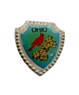 Vintage Ohio Tourist Shield Crest Lapel Pin W/ State Bird Cardinal - €12,97 EUR