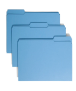 46 Office Folders Blue Smead File Letter Size 1/3 Cut SFI Fiber Sourcing... - $27.88 CAD