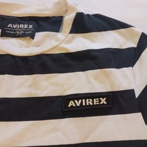 Avirex Short Sleeve Pullover Women's White & Black Shirt Top Measured Size Small image 3