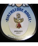 Angel Pin Garnet Birthstone January Austrian Crystal  - £3.15 GBP