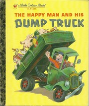 Happy Man And His Dump Truck by Miryam Hardcover Little Golden Book  - £1.58 GBP