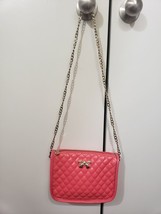 NEW Talbots Genuine Leather Small Crossbody Bag Handbag Purse Pink Gold Hardware - £29.59 GBP