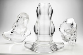 PERFECT FIT DOUBLE TUNNEL ANAL PLUG SIZE MEDIUM CLEAR - $32.66