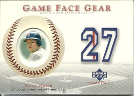 2003 Upper Deck Game Face Gear Scott Rolen GG-SR Cardinals  - £4.57 GBP