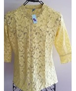 BK France Brand ~ Womens Lace Top ~  Yellow Color ~ Size 1/Medium ~ 3/4 ... - €17,22 EUR BK France Brand ~ Womens Lace Top ~  Yellow Color ~ Size 1/Medium ~ 3/4 ... - €17,22 EUR
