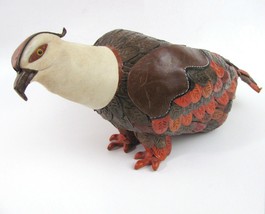 Vintage Leather Wrap Eagle Bird Liquor Bottle Decanter Art Figurine MCM ... - $39.55