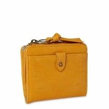 Time And Tru Women&#39;s Julia Mini Wallet Solid Yellow  CC Holder Zipper Coins - £7.07 GBP