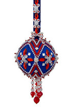 The Cracker Box  Inc Christmas Ornamen Kit Southwest on Royal with Red Accents - £42.64 GBP