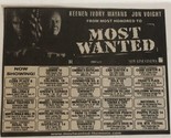 Most Wanted Vintage Movie Print Ad Jon Voight Keenen Ivory Wayans TPA10 - £4.66 GBP
