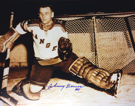 Johnny Bower Signed 8x10 Sepia tone Photograph - NYC Rangers - £35.38 GBP