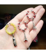 Vintage Set of 3 Paris Eiffel Tower Wine Glass Charms - $26.05 CAD