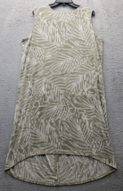 Chico&#39;s Travelers Shift Dress Women Size XL Green Palm Leaf Sleeveless O... - £24.99 GBP