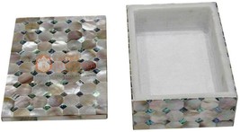 6&quot;x4&quot;x2&quot; Handmade Mother of Pearls Jewelry Box Inlaid Collectible Veterans Gift - £339.16 GBP