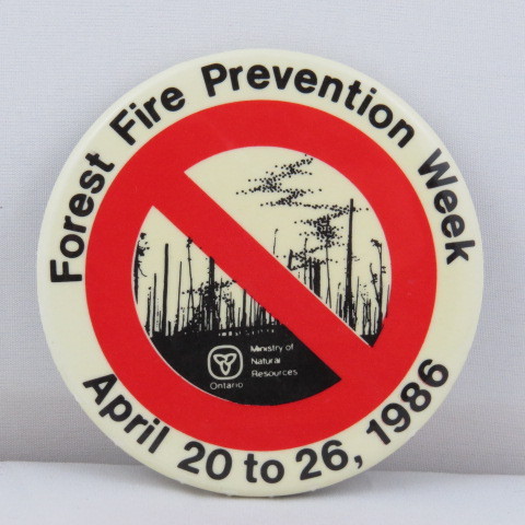 Vintage Government of Alberta  Pin - Forest Fire Prevention Week - From ... - $12.00