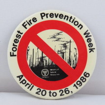 Vintage Government of Alberta  Pin - Forest Fire Prevention Week - From ... - $12.00