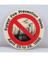 Vintage Government of Alberta  Pin - Forest Fire Prevention Week - From ... - £9.43 GBP