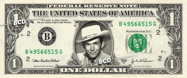 HANK WILLIAMS on a REAL Dollar Bill Cash Money Collectible Memorabilia Celebrity - £4.46 GBP