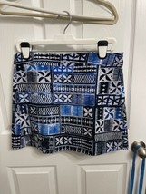 Rip Skirt Hawaii True Wrap Skirt Size Medium Length 1 Black Blue Pan Pac... - $30.86