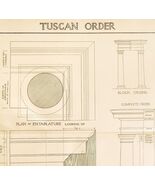 Tuscan Column Order Drawing Examples Vignola 1904 Architecture Ephemera ... - €25,73 EUR