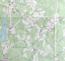 Map Washington USGS Maine 1973 Topographic Vintage 1:24000 27x22&quot; #2 TOPO11 - £29.00 GBP