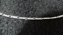 Italian Solid Sterling Silver 925 Figaro 3+1 Chain,  30&quot; Length - £35.61 GBP