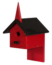 Country Chapel Bird House Weatherproof Poly Church Post Wall Mount Custom Colors - £59.05 GBP