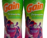 2X Gain Fireworks Moonlight Breeze In Wash Scent Booster 10 Oz. Each - £23.87 GBP