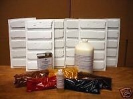 Antique Brick Supply Kit + 30 Molds Make 1000s of Brick Veneer for Walls, Floors - £210.29 GBP