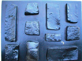 #OKL-05 Limestone Veneer Stone Concrete Molds (10) Make Stone For Pennies Each  - £79.91 GBP